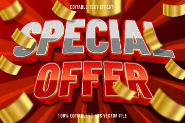 Special Offer Editable Text Effect 3D Gradient Style