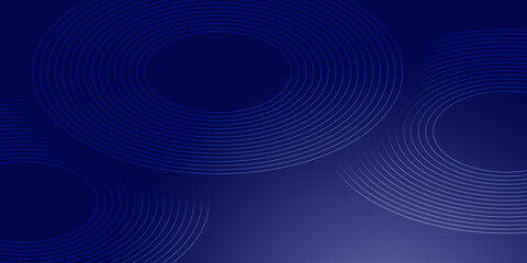 Lines, geometric patterns. Abstract pattern on dark blue background. Modern glowing oval or ellipse lines. future technology concept and copy space