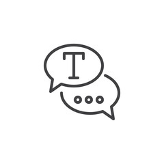 Chat Bubble Message line icon