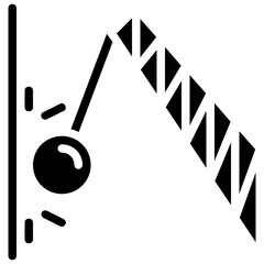 demolition ball glyph vector icon