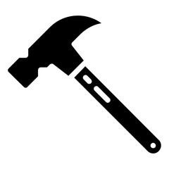 hammer glyph vector icon