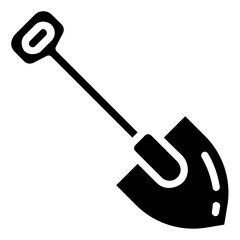 shovel glyph vector icon