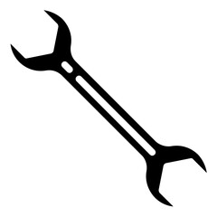 spanner glyph vector icon
