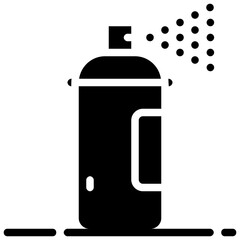 paint spray glyph vector icon