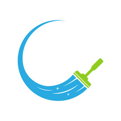 Wiper squeegee vector illustration. Cleaning logo design