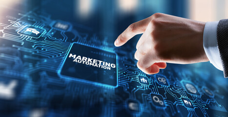 Marketing Strategy. Marketing automation. Planning Strategy Concept