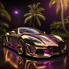 goldenes Luxus Auto