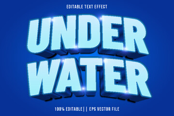 Under Water Editable Text Effect 3D Gradient Style