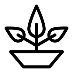 plant line icon