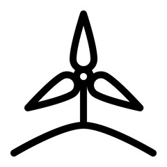 windmill line icon