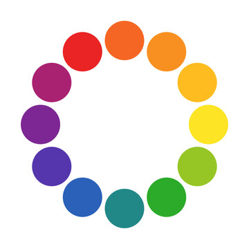 RGB Color Scheme System Twelve Part Palette Wheel Vector Illustration