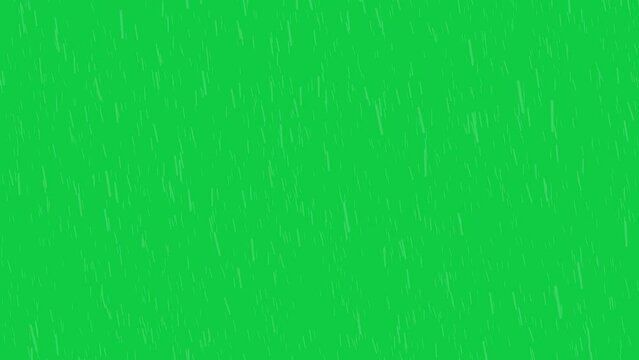 Rain green screen 4k, Abstract technology, science, rain falling animation green background