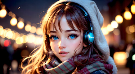 Sonic Serenity: Exploring the Harmonic Elegance of AI-Crafted Portraits Featuring Enchanting Gazes and Musical Reverie in Captivating Female Subjects