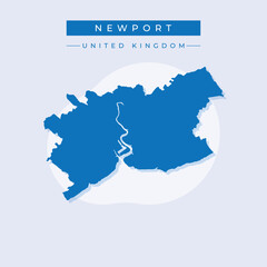 Vector illustration vector of Newport map United Kingdom