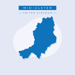 Vector illustration vector of Mid-Ulster map United Kingdom