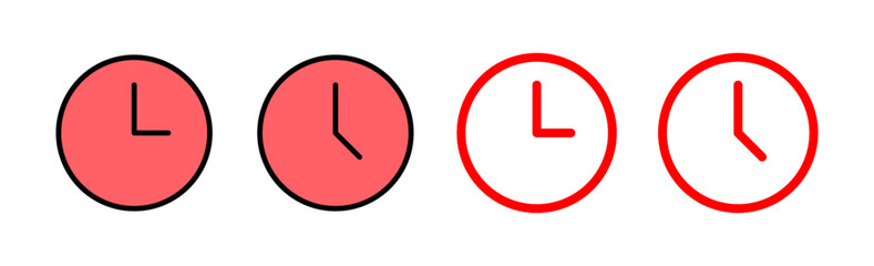 Clock icon set illustration. Time sign and symbol. watch icon