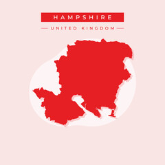 Vector illustration vector of Hampshire map United Kingdom