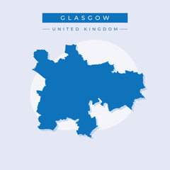 Vector illustration vector of Glasgow map United Kingdom