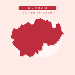 Obraz premium Vector illustration vector of Durham map United Kingdom