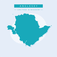 Vector illustration vector of Anglesey map United Kingdom