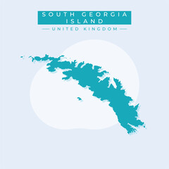 Naklejka premium Vector illustration vector of South Georgia map United Kingdom
