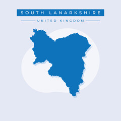 Vector illustration vector of South Lanarkshire map United Kingdom
