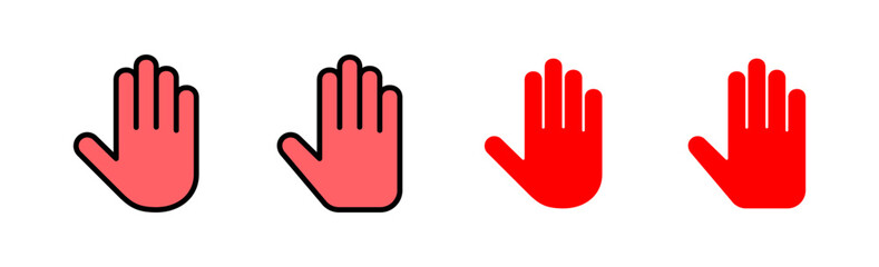 Hand icon set illustration. hand sign and symbol. hand gesture