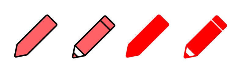 Pencil icon set illustration. pen sign and symbol. edit icon vector