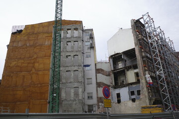 Construction site in the city