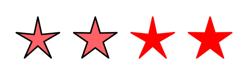 Star Icon set illustration. rating sign and symbol. favourite star icon