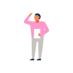 office workers in pink clothes woman