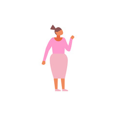 office workers in pink clothes woman