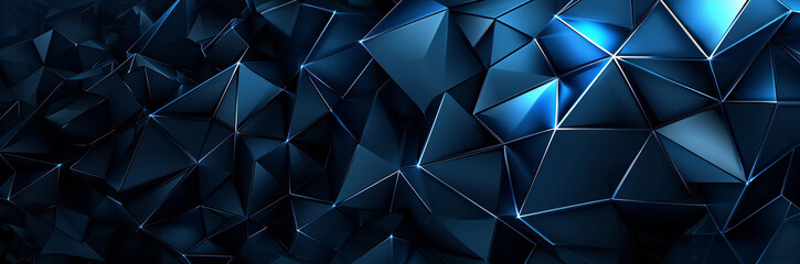 abstract blue background with triangles. Abstract polygonal pattern. luxury dark blue