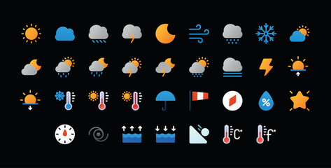 Wheater Icon suitable in gradient style for web and apps icon presentation or printable