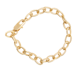 Gold chain isolated on white