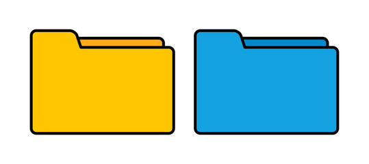 Set of Flat Folders Illustration