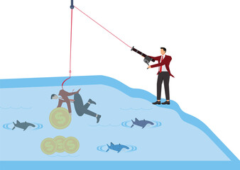 Fishing bait, Phishing, Fishing Hook, Businessman