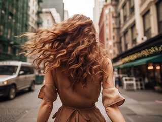 女性の後ろ姿　女性の後ろ姿　旅行　デート