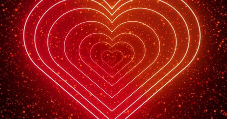 4K hearts in a romantic sweet background. Heart animation with colorful particles. Heart background for Valentine's Day, Mother's Day, weddings, Father's Day in 4K. Easy to use as motion backgrounds. 