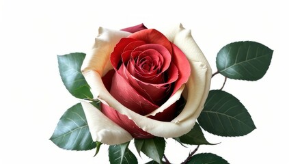 Naklejka premium Beautiful roses are popular on the festival of love. on a white background