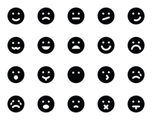 Glyph icons set for Emoji.