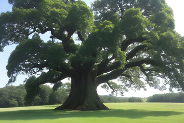 Naklejka premium big old tree. trees in the park