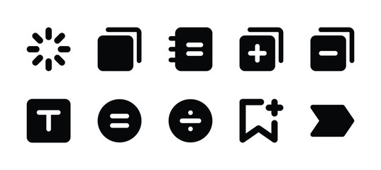 Glyph icons set for User interface.