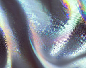 Silver hologram textile background