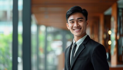 Young adult businessman in office
