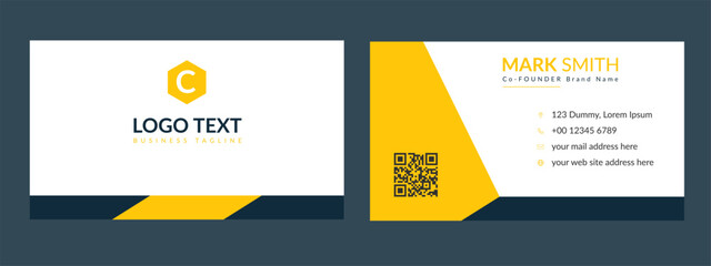 Elegant minimal business card design template