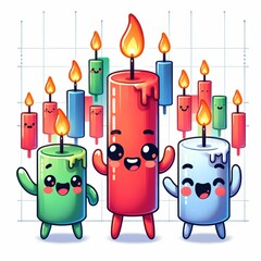 happy candle stick chart