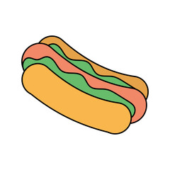 Flat Cute Food Element Icon Illustration