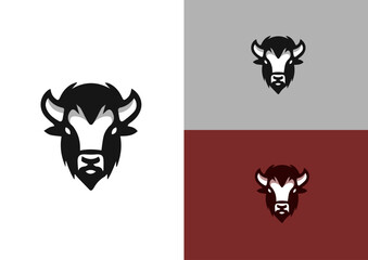 illustration of a bison head