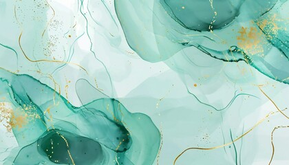 Marble green background with gold wave pattern. Malachite Green Marble Slab with Gold Shiny Veins